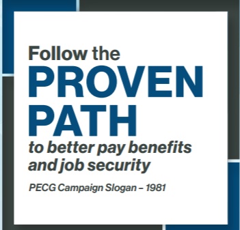Image of PECG campaign slogan