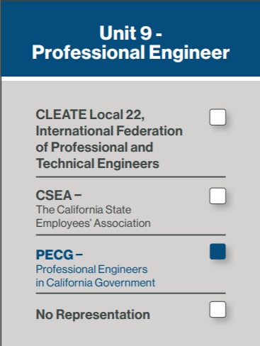 Image of Unit 9 Union selection ballot 